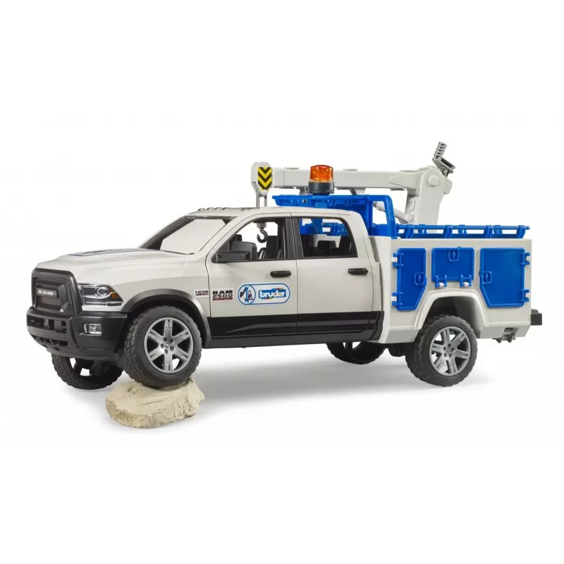 Automobilis Dodge RAM 2500 Service su besisukančia šviesa Gaidys BRUDER 02509