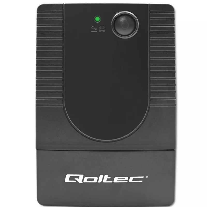 Qoltec 53737 nepertraukiamo maitinimo šaltinis (UPS) Line-Interactive 0.65 kVA 360 W 1 AC lizdas