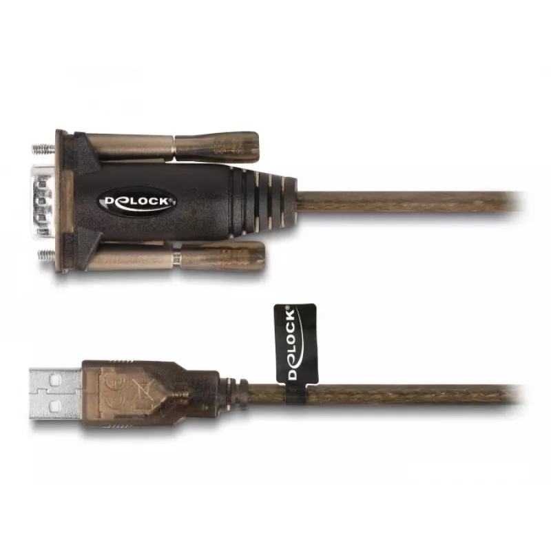 Adapteris USB 2.0 Type-A į Serial RS-232 D-Sub 9 kontaktų kištukas DeLOCK 62646