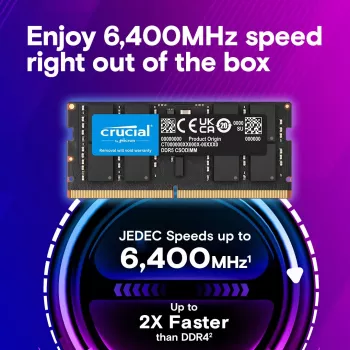 Nešiojamojo kompiuterio atmintis DDR5 CSODIMM 24GB (1×24GB)/6400 CL52
