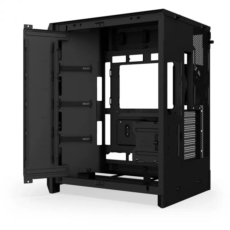 NZXT H9 Air Flow (2025) Didelis Dviejų Kamerų Vidurinis Bokštas - Juodas