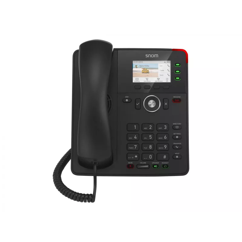 Snom D717 IP stalinis telefonas juodas 3 linijos TFT