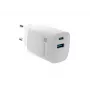 Įkroviklis NATEC NUC-2140, 30W, USB-C PD 3.0 + USB-A, Samsung AFC, Baltas