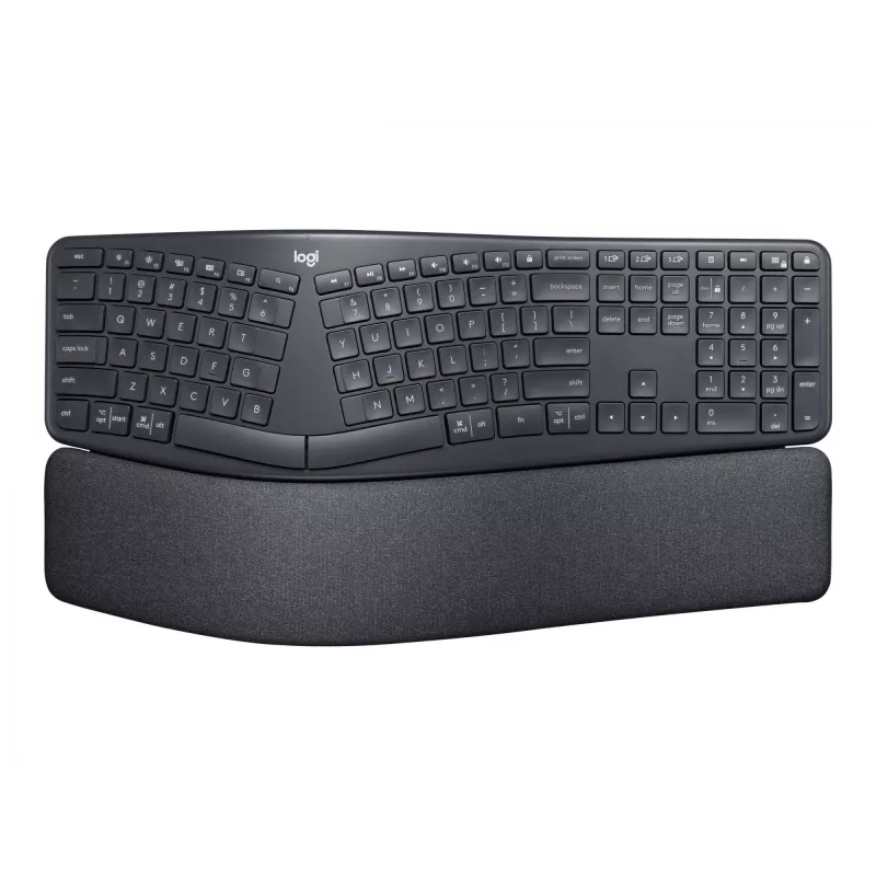 Logitech ERGO K860 - belaidė ergonominė klaviatūra - 2,4 GHz, Bluetooth 5.0 - QWERTY ispanų - grafito spalva