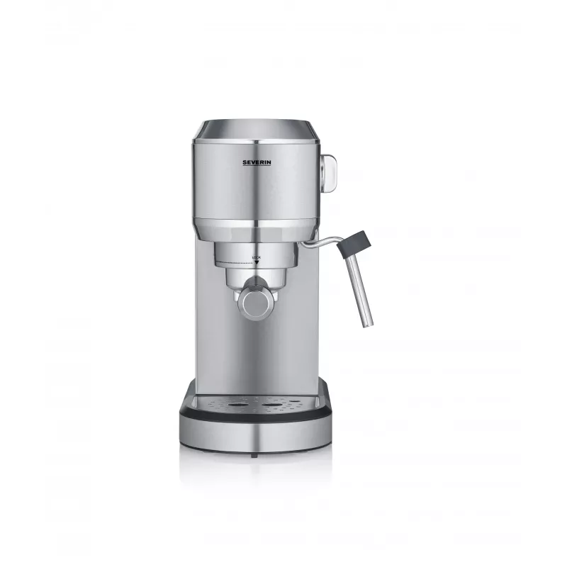 SEVERIN Newspresa KA 5997 pusiau automatinis espresso aparatas, 1 L, 1350 W, juoda/šlifuotas plienas/chromas