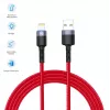 USB–Lightning duomenų laidas Tellur, 3A, 1,2 m, LED indikatorius, raudonas