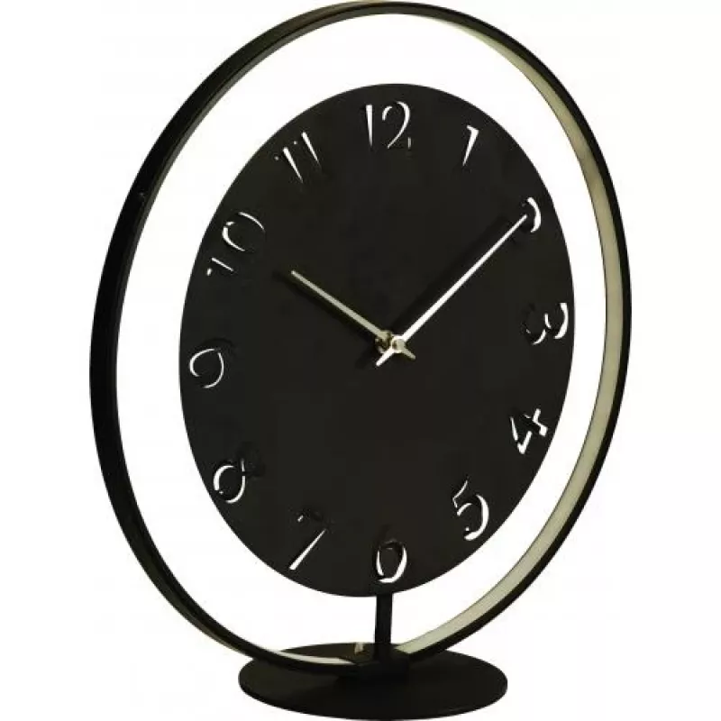 NeXtime Ting 5188zw stalinis laikrodis su šviesos funkcija, 41x40 cm, juodas