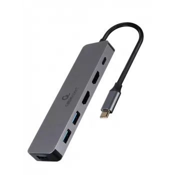 Gembird A-CM-COMBO3-03 USB Type-C 3-in-1 kelių prievadų adapteris (stotelė + HDMI + PD)