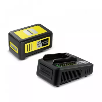 Baterijos ir įkroviklio rinkinys Karcher 2.445-063.0, Universalus 18V 5000mAh, Geltona/Juoda