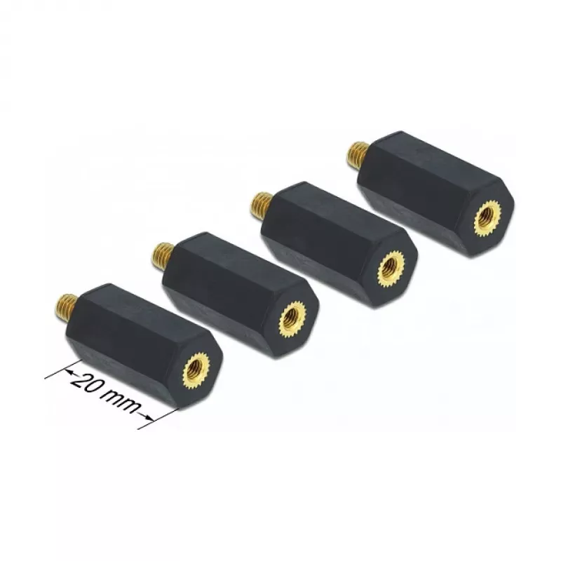Tvirtinimo rinkinys DeLOCK 60242 Juodas Plastikas