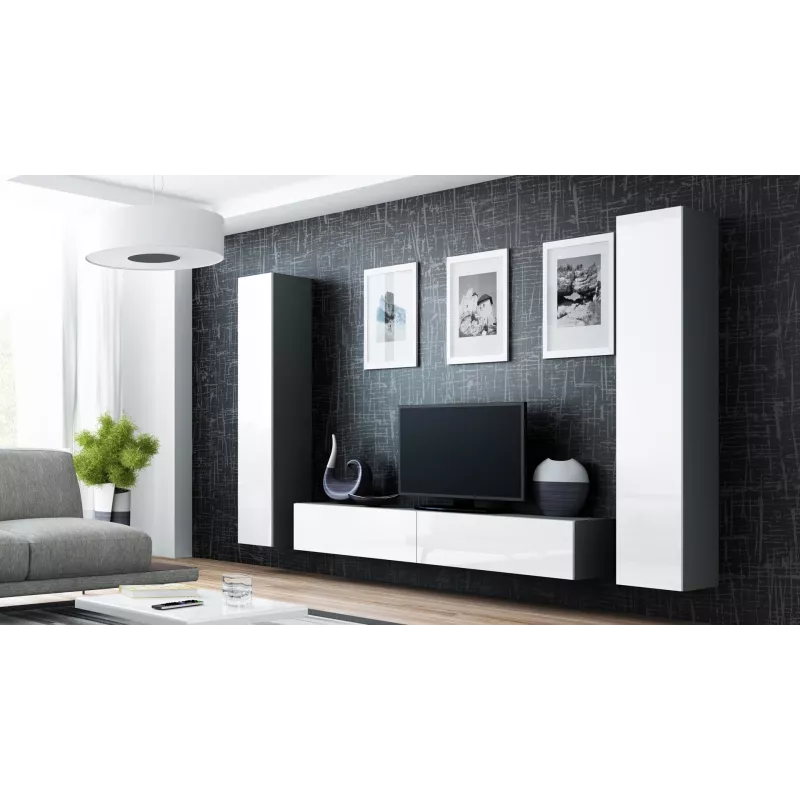 Cama uždara Spintelė VIGO '180' 180/40/30 sonomos ąžuolas/baltas blizgus