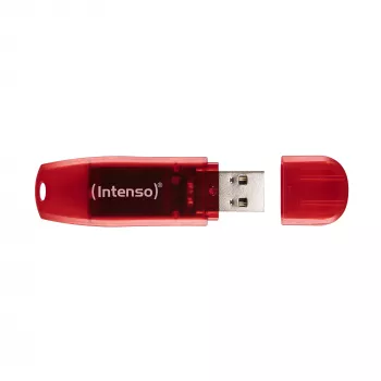 USB atmintukas Intenso 128 GB USB-A 2.0 Raudonas Skaidrus