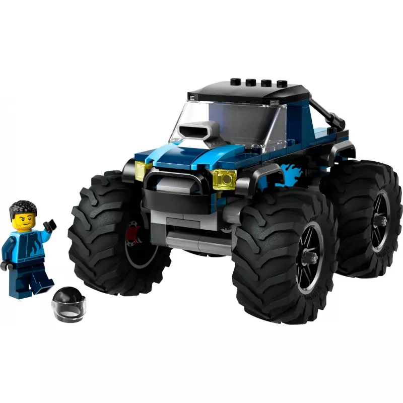 Konstruktorius LEGO City 60402 Mėlynas monstrų sunkvežimis su didelėmis padangomis, 148 dalių, 1 minifigūrėlė, nuo 5 metų