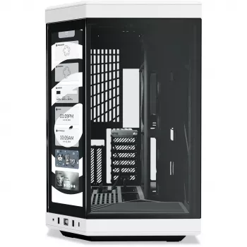 HYTE Y70 Touch Infinite Midi Tower Juoda, Balta