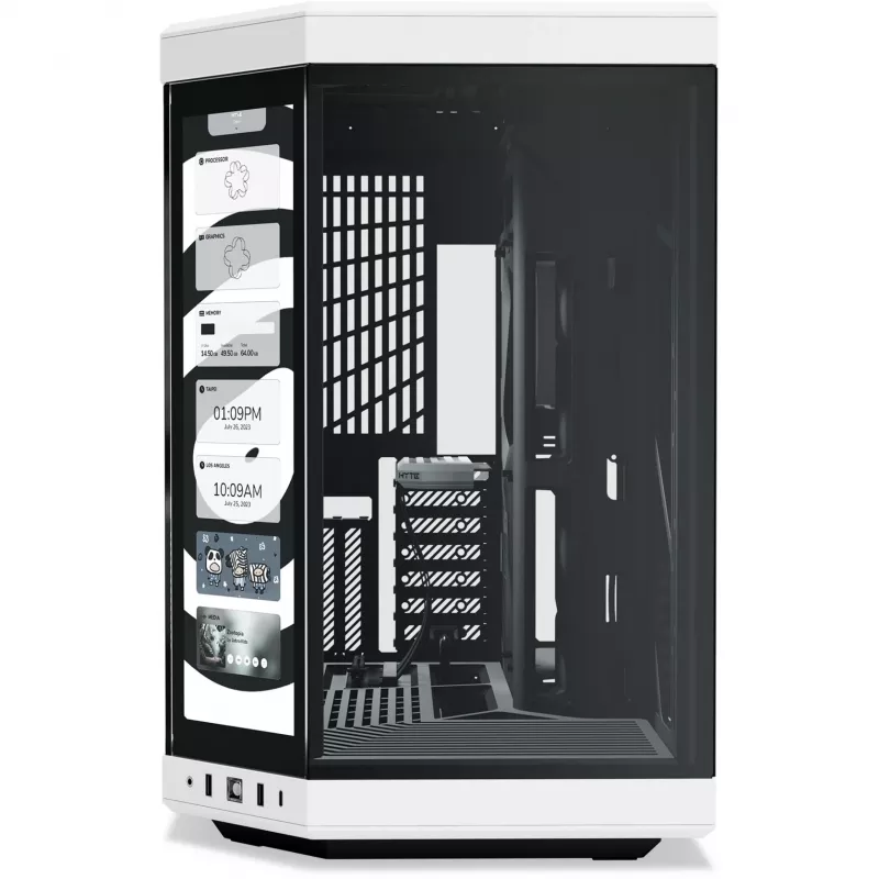 HYTE Y70 Touch Infinite Midi Tower Juoda, Balta