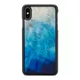 iKins dėklas iPhone XS Max — mėlyno ežero raštas juodu apdaila