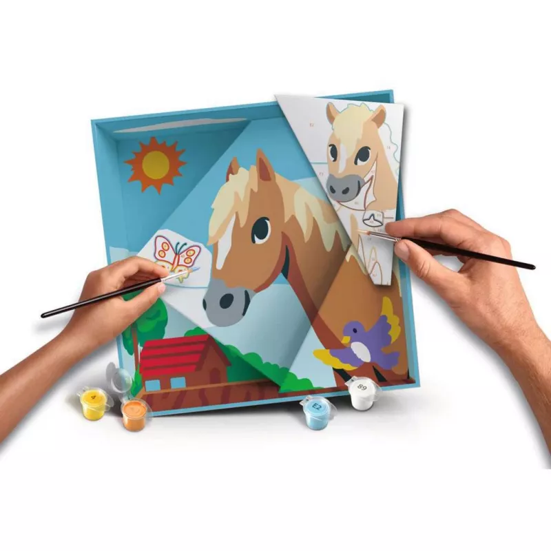 Vaikų liejimo ir dažymo rinkinys Ravensburger 25868 – arklių motyvai, nuo 7 metų