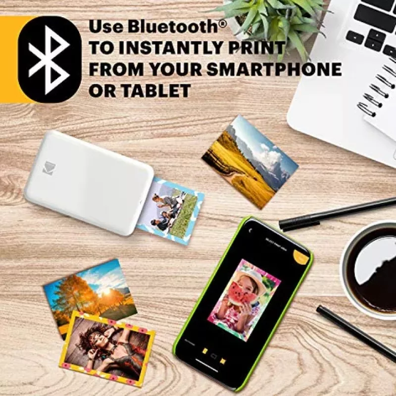 Nešiojamas nuotraukų spausdintuvas „Kodak STEP RODMP20AMZW“ ZINK 2x3 inch Bluetooth
