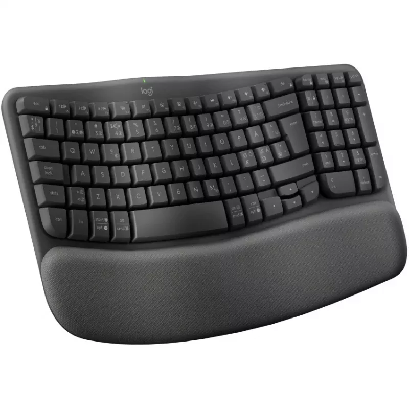 Klaviatūra Logitech Wave Keys Office RF Wireless + Bluetooth QWERTY Danų Suomių Norvegų Švedų Grafitas