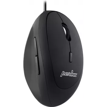 Perixx PERIMICE-519, maža ergonomiška pelė, dešiniarankiams, USB laidinė, juoda