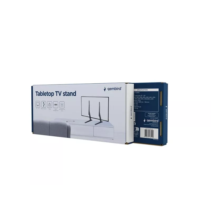 Gembird TVS-D70F-01 stalinis televizoriaus stovas, 37–70 col., juodas