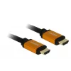 DeLOCK HDMI kabelis HDMI (M) į HDMI (M) 50 cm, triguba izoliacija, juodas/auksinis, 8K palaikymas