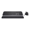 Logitech MX Keys Combo verslui – belaidė klaviatūra ir pelė su foniniu apšvietimu, QWERTY GB, grafito spalvos