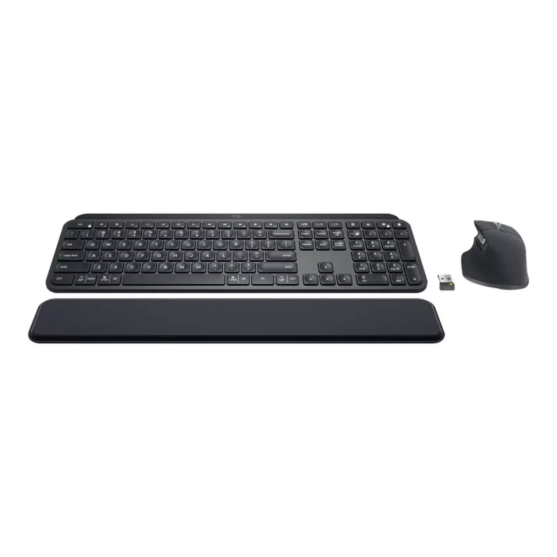 Logitech MX Keys Combo verslui – belaidė klaviatūra ir pelė su foniniu apšvietimu, QWERTY GB, grafito spalvos