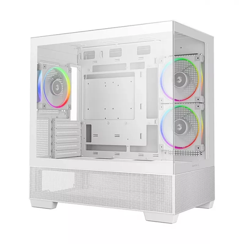 Korpusas DeepCool CG380 3F WH baltas, Midi Tower, 235×437×451 mm, 3x 120 mm ventiliatoriai