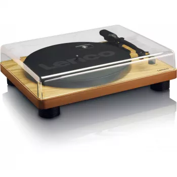 Lenco LS-50 record player w. loudspeaker wood