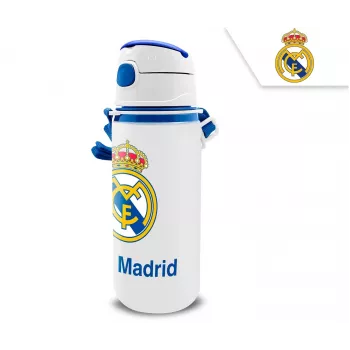 Aliumininis sportinis butelis vaikams su snapeliu KIDS 600 ml – Real Madrid dizainas
