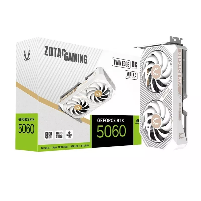 Vaizdo plokštė Zotac GAMING GeForce RTX 5060 Twin Edge OC White Edition 8GB GDDR7