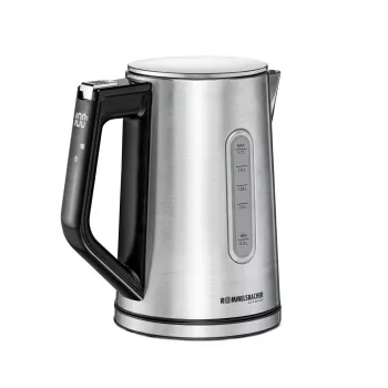 Elektrinis virdulys Rommelsbacher WK 3000 — 1,7 L, 3000 W, nerūdijantis plienas ir juoda