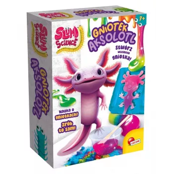 Rankinis spaudžiamas žaislas Liscianigiochi Slumi Science Axolotl modelis 304-PL110322 edukaciniams žaidimams