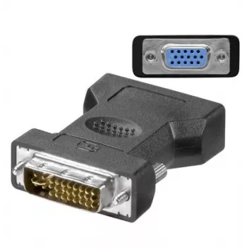 MicroConnect MONAJ lyties keitiklis DVI-I 24+5Pin į HD15 juodas