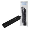 Prailginimo laidas LogiLink LPS238B 1,5 m 6 lizdų juodas