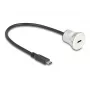 USB-C laidas DeLOCK 88183 0,3 m, juodas sidabrinis