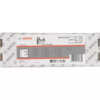 Apdailos vinys Bosch SK64-34 34° 1,8 mm (15 ga) 4 000 vnt. – pneumatiniams ir dujiniams viniakaliams