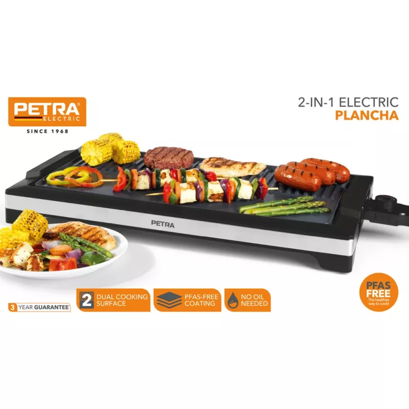 Elektrinė keptuvė Petra PT6244VDE 2-in-1 su nelimpančia danga ir reguliuojama temperatūra
