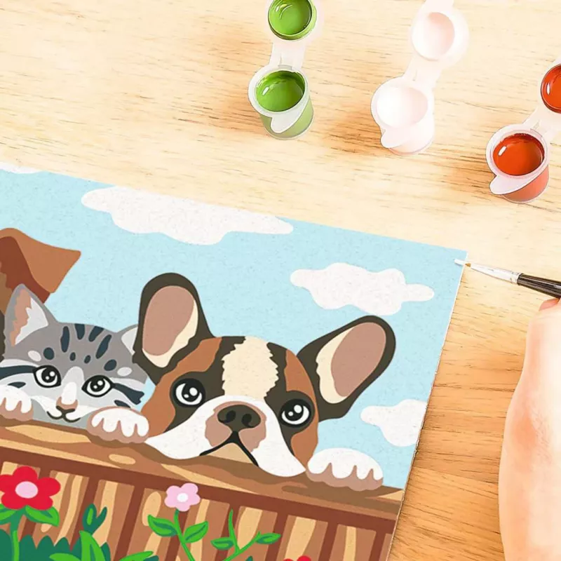 Dažymo rinkinys Ravensburger CreArt – šunys ir katės (piešimas pagal skaičius)