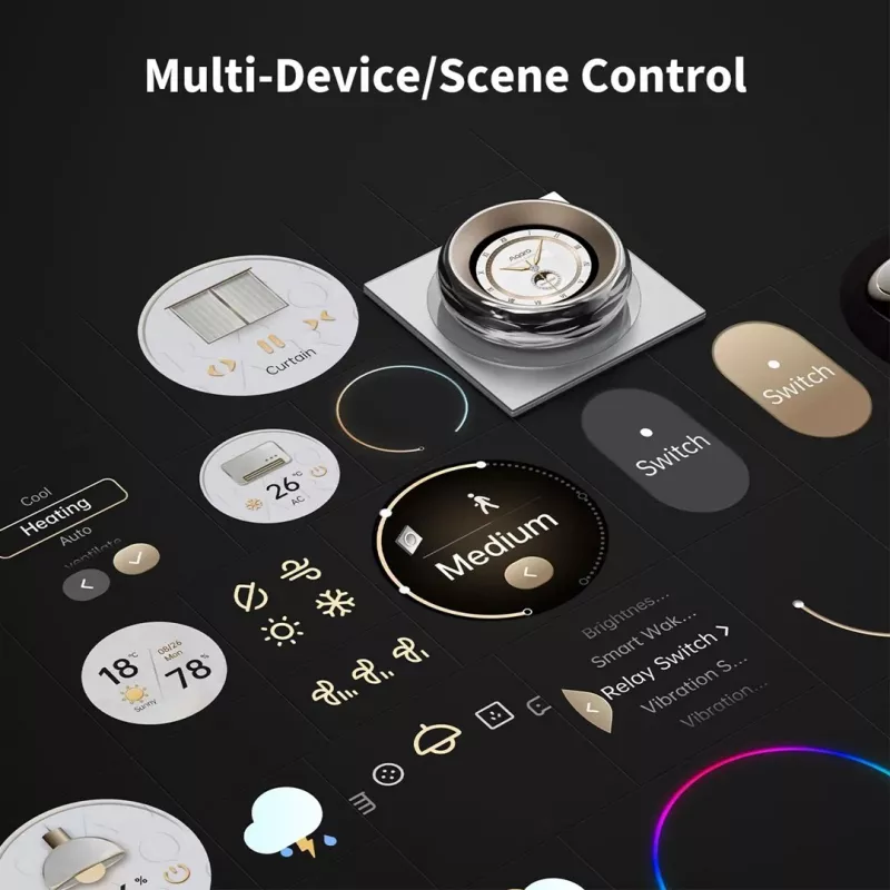 AQARA Touchscreen Dial V1 (DS-K01D) – bespalvis jungiklis su ekranu
