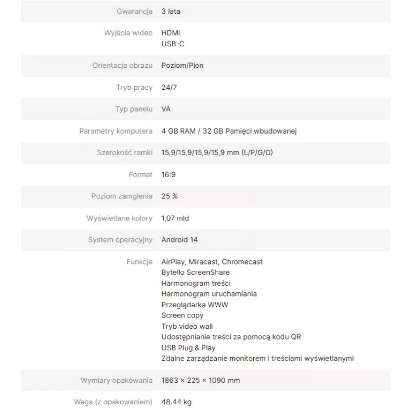 Informacinis monitorius Avtek DS2 75