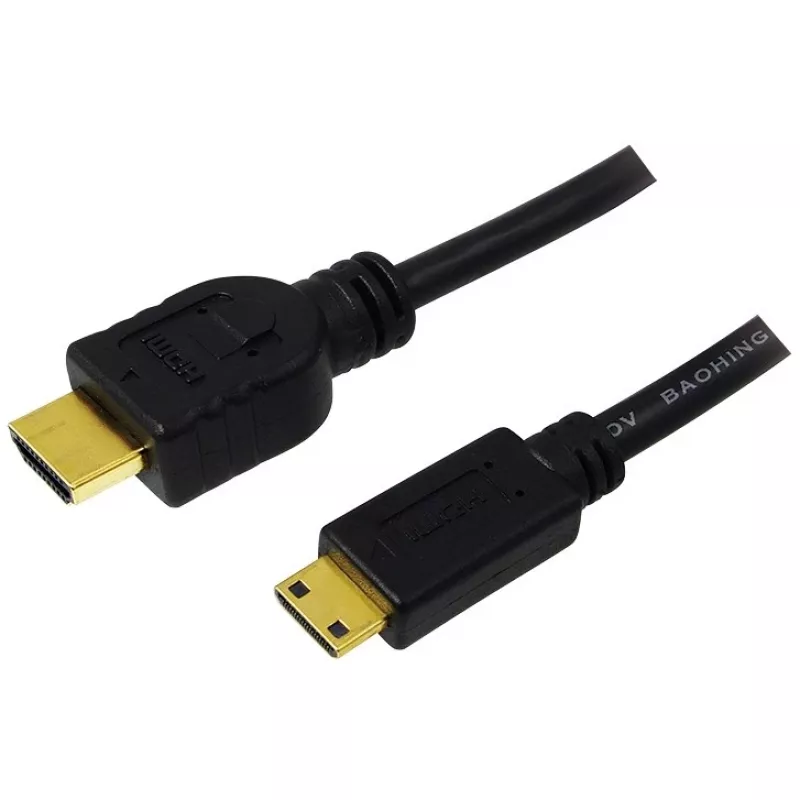 HDMI kabelis LogiLink CH0023 2 m HDMI A tipo (standartinis) į C tipo (mini) juodas