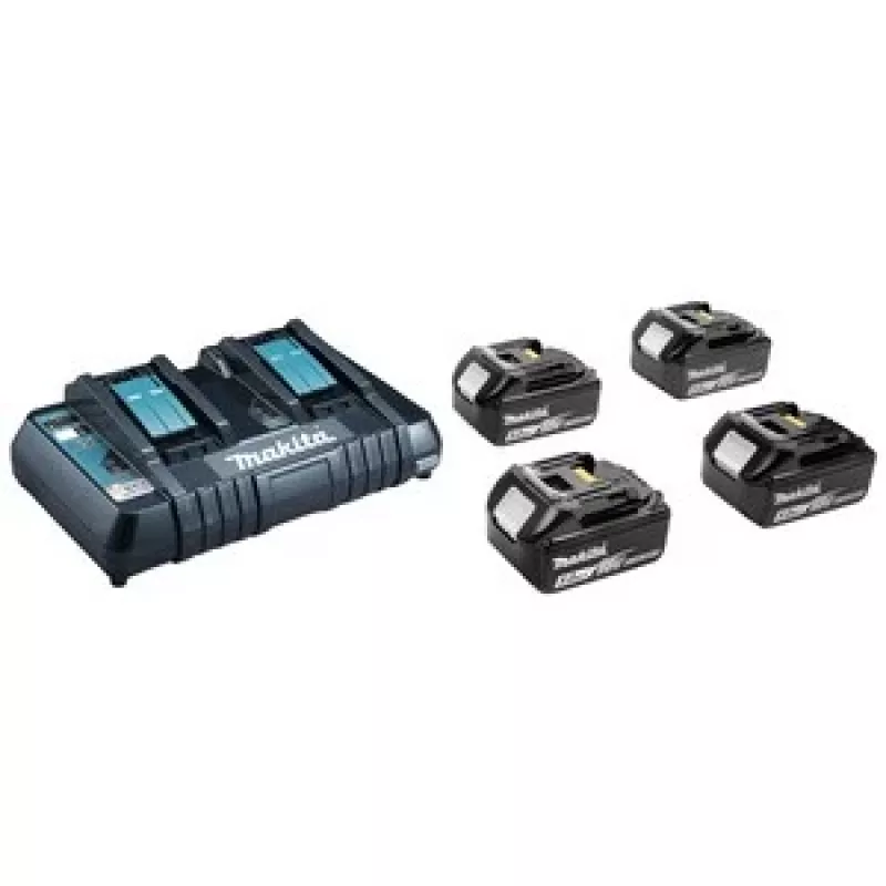 MAKITA MAITINIMO KOMPLEKTAS 18V (BL1850Bx4+DC18RD) MAKPAC