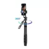 Tripod lazdelė asmenukėms Crong CRGSGU1BLK aliuminė su Bluetooth nuotolinio valdymo pultu, sulankstomomis kojelėmis ir telefono laikikliu