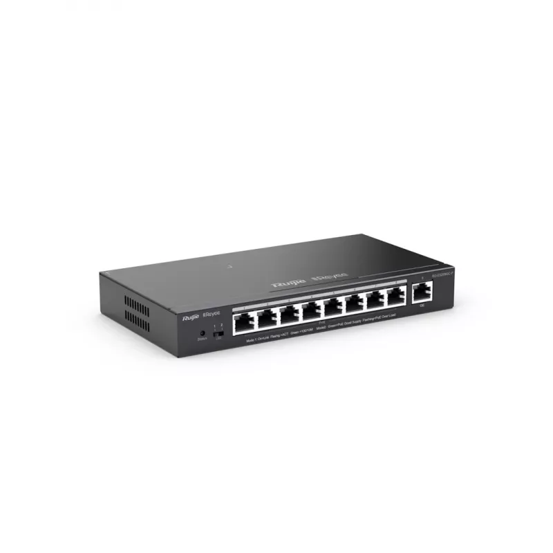 Ruijie Networks RG-ES209GC-P valdomas tinklo jungiklis Gigabit Ethernet (10/100/1000) Power over Ethernet (PoE) juodas
