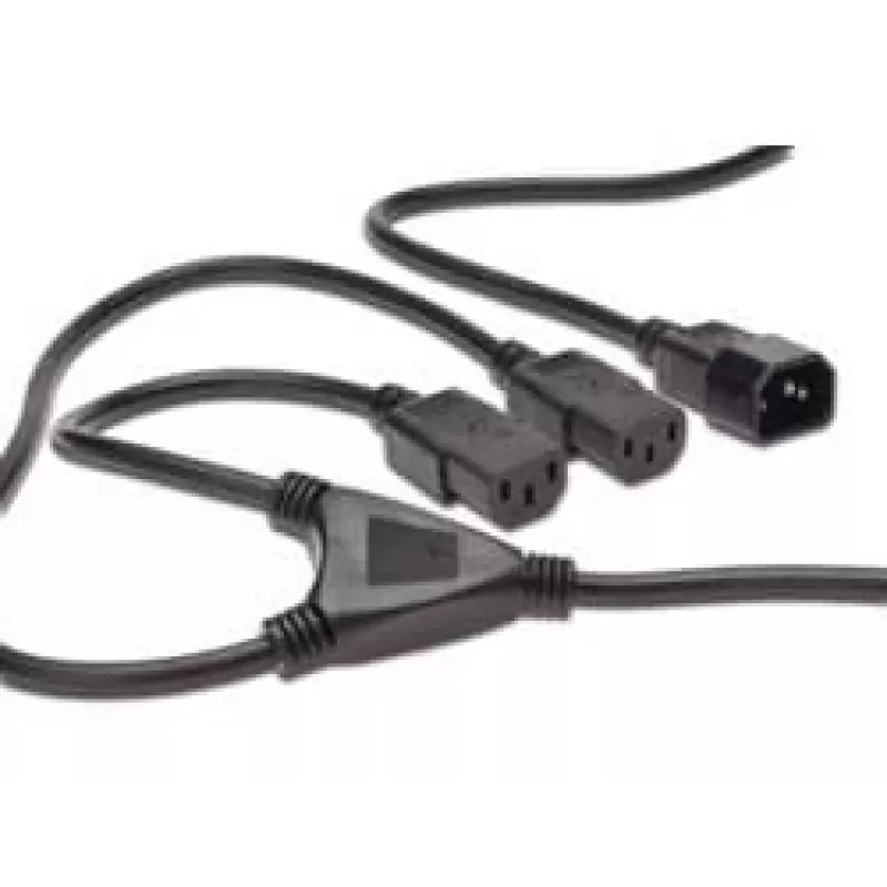 Digitus ASSMANN - Leistungsteiler (250 V Wechselstrom) - IEC 320 EN 60320 C14 - IEC 320 EN 60320 C13 - 1.7 m - geformt - Schwarz (AK-440400-017-S)