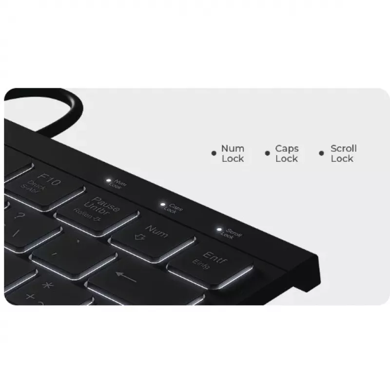 Klaviatūra KeySonic KSK-5011ELC (DE) USB QWERTZ juoda