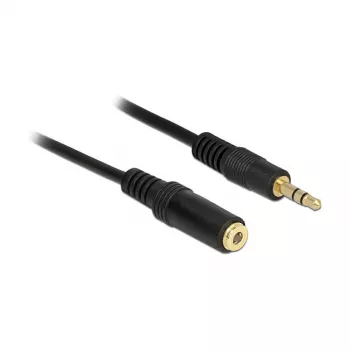 Garso kabelis 3.5 mm M-F DeLOCK 83762 0,5 m juodas