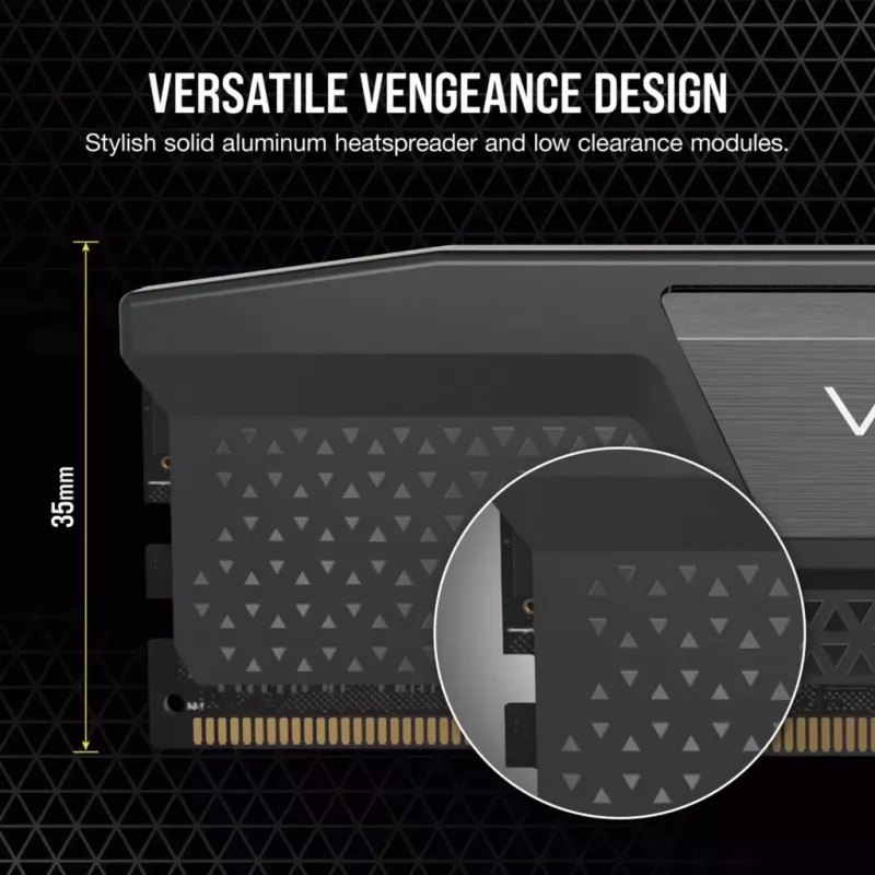 Corsair Vengeance 96 GB DDR5-5600 (4x 24 GB) atminties rinkinys, juodas, CMK96GX5M4B5600C40, INTEL XMP